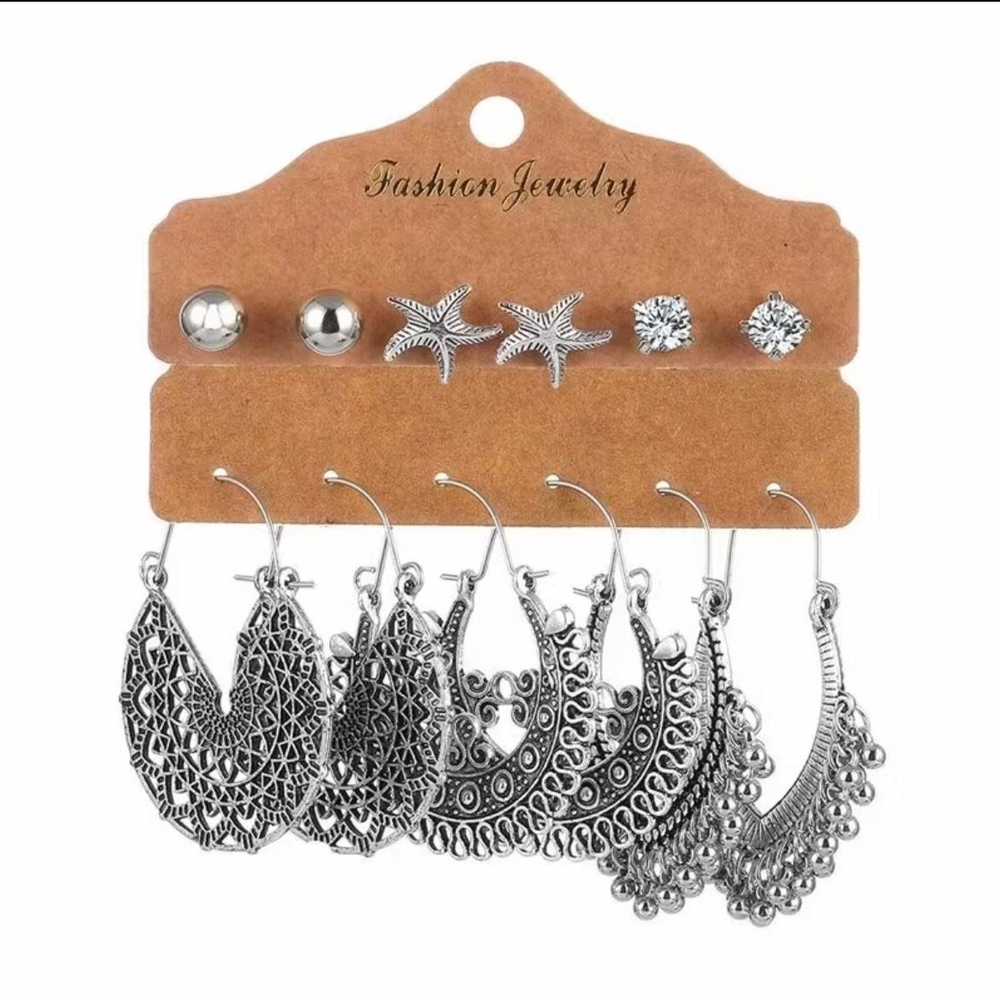 Fashion Jewelry Silver Earring Collection